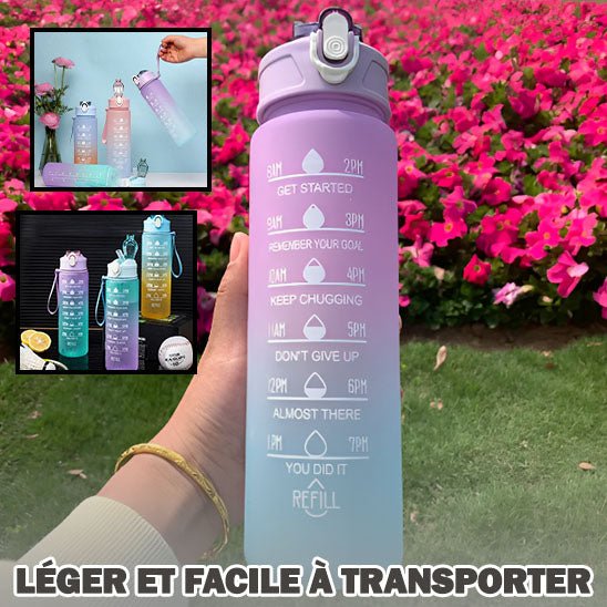 Gourde d'eau multicolore grande capacité - BefitBegood