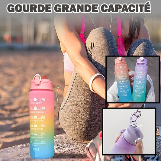 Gourde d'eau multicolore grande capacité - BefitBegood